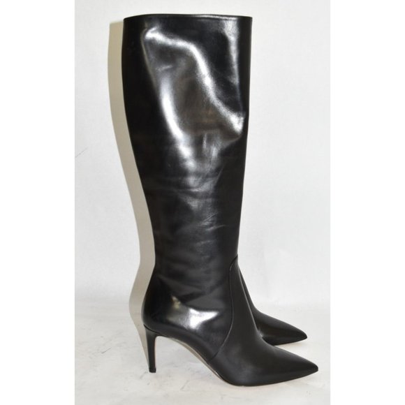 $1250+ BALLY Eilette Point Toe Boot BLACK LEATHER GLAMOROUS SLEEK 35.5 5.5(M7) - Picture 4 of 11
